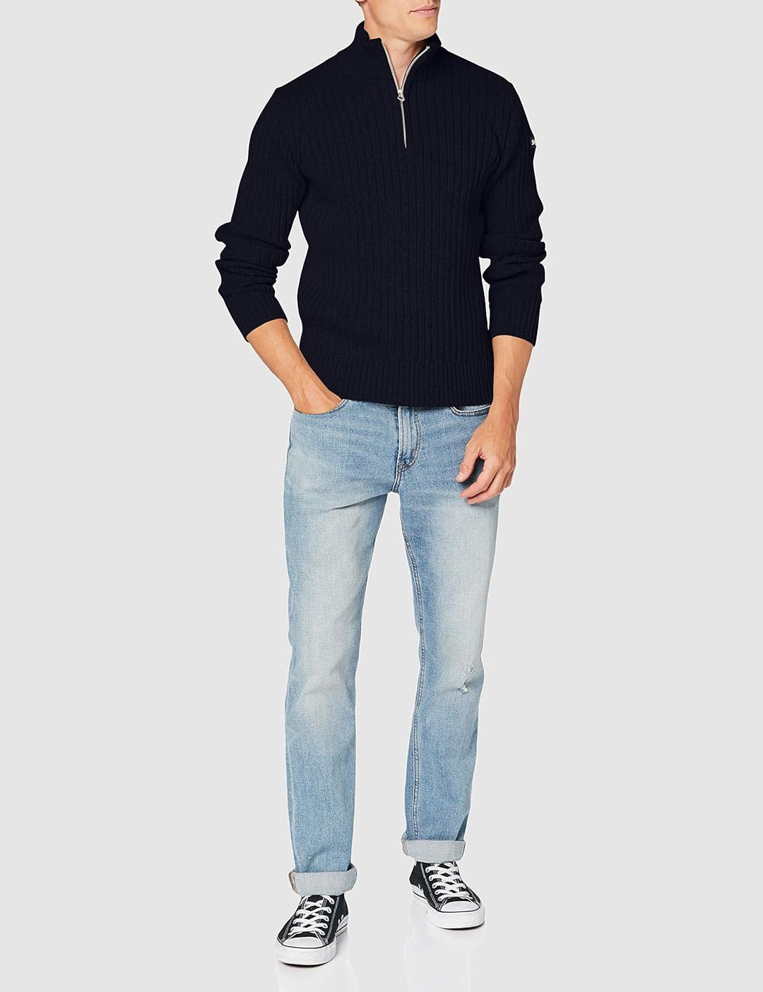 Schott NYC Herren Pullover S Navy, S Navy
