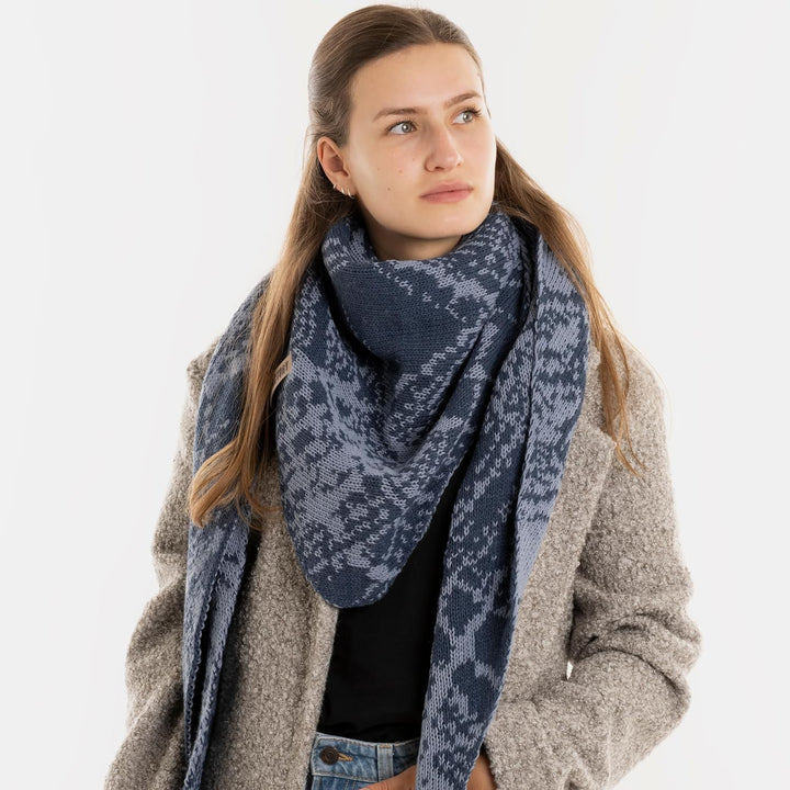 KNIT FACTORY - Lea Dreiecksschal Jeans/Indigo, Jeans/Indigo