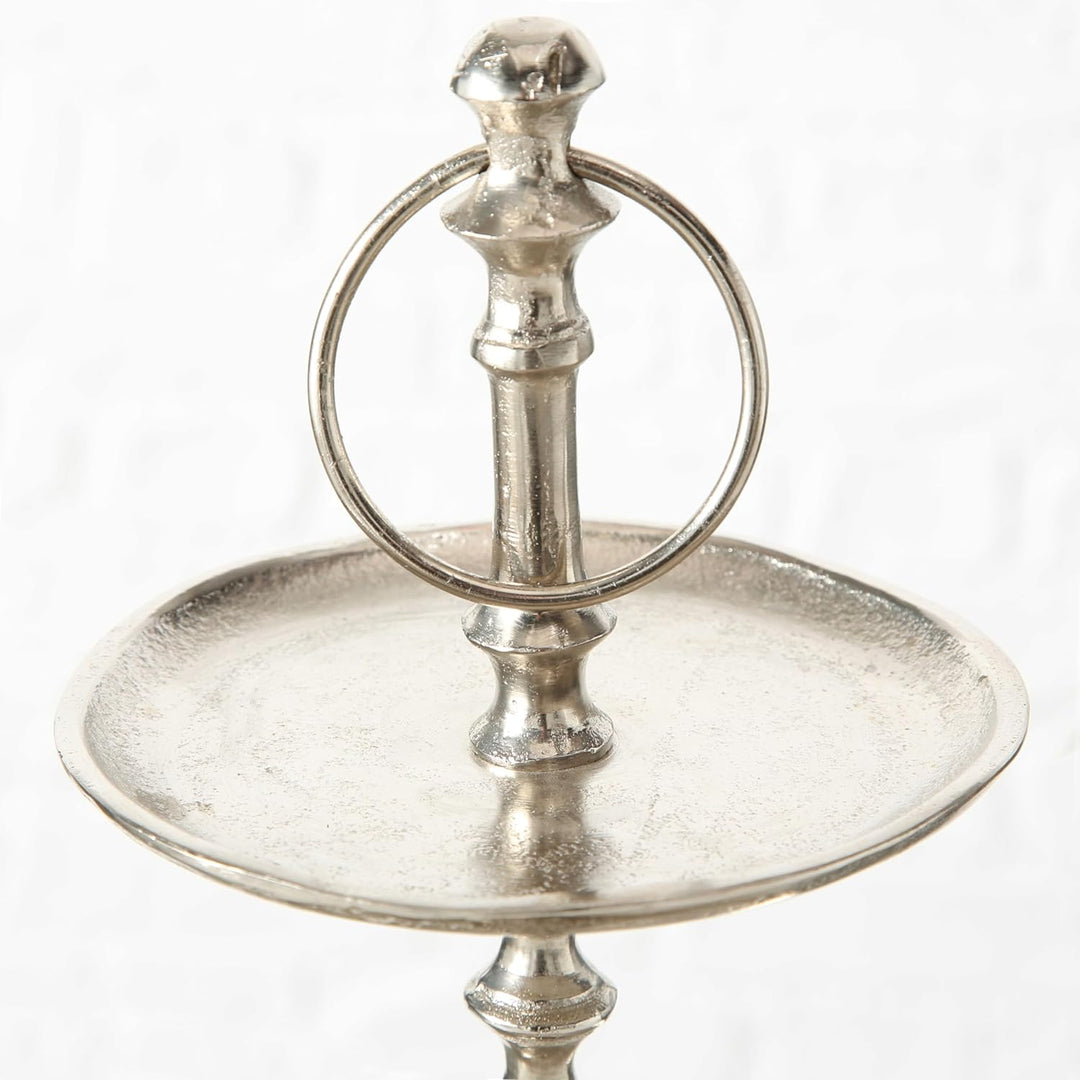 Boltze Deco-Etagere Flaire Silber Aluminium h48 C