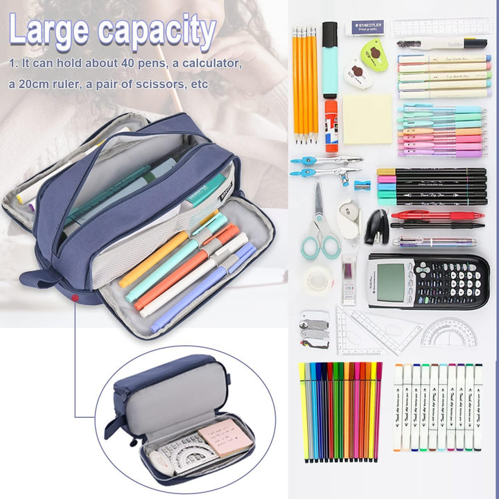 Federmäppchen Mäppchen für Jungen Mädchen Teenager, Gross Federtasche Federmappe Erwachsene Etui Sch