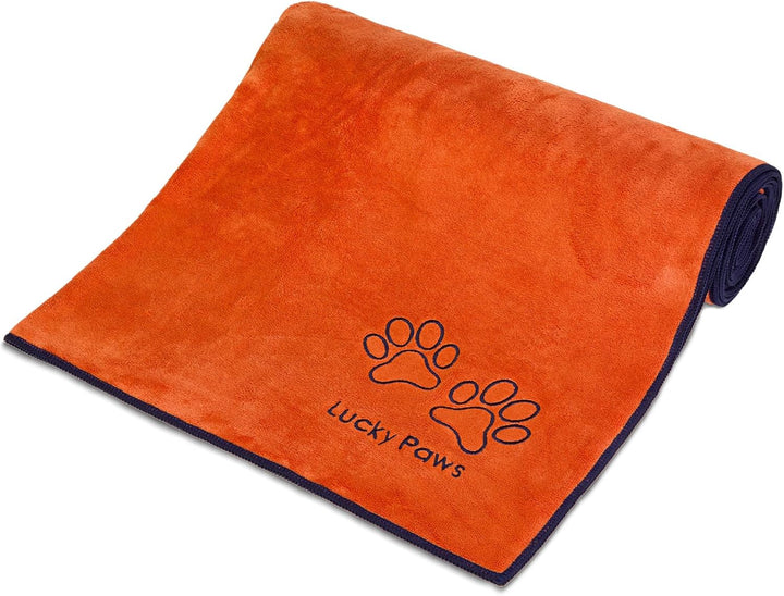 Lucky Paws® Hundehandtuch - 140x70cm XL Hundehandtuch extra saugfähig - schnell trocknend, luxuriös