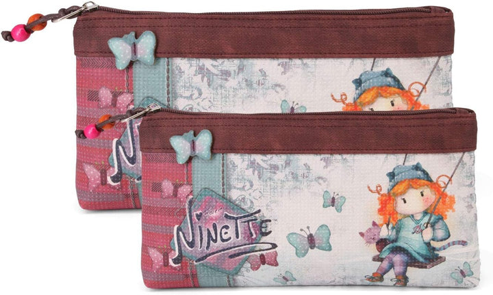 Forever Ninette Swing-Set von Zwei Kosmetiktaschen, Mehrfarbig