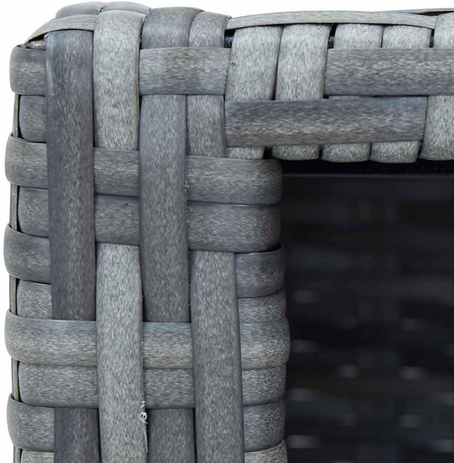 Marche de spa Gris Résine tressée 92 x 45 x 25 cm Grau, Grau