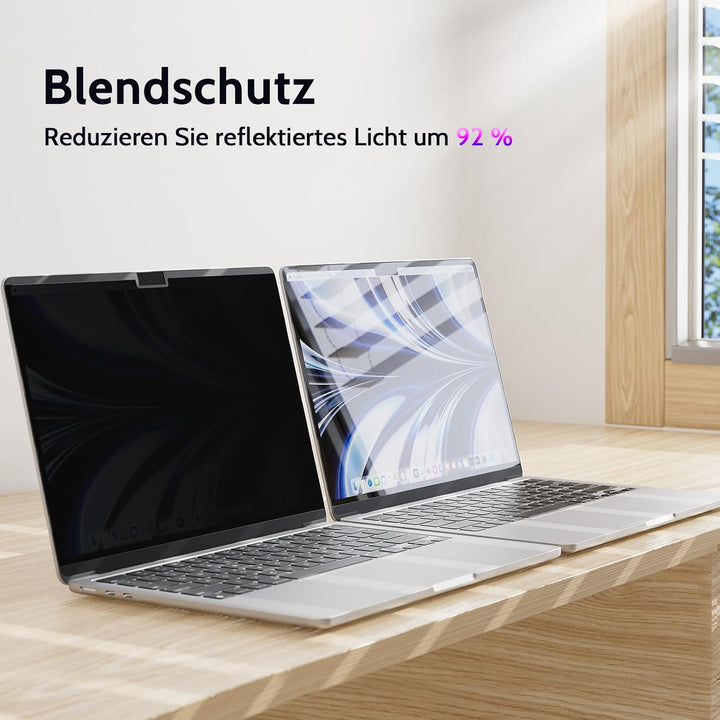 Magnetischer Blickschutzfolie für MacBook Air 15 Zoll 2023-M2 A2941, Abnehmbar Anti Glare Blaulicht