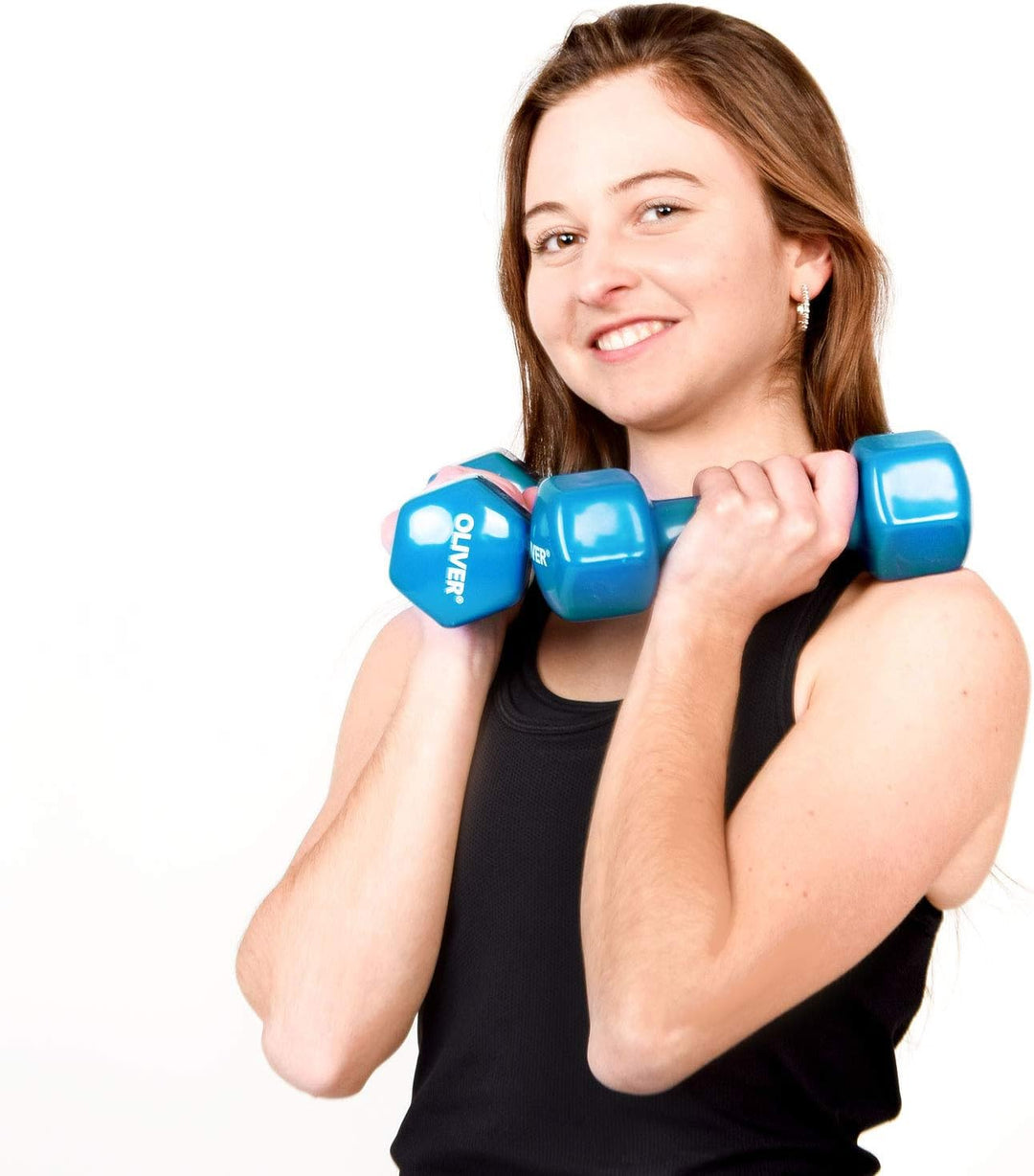 OLIVER Kurzhantelpaar 3er Kombi 3kg Gewichte Kraft Training Vinylummantelung
