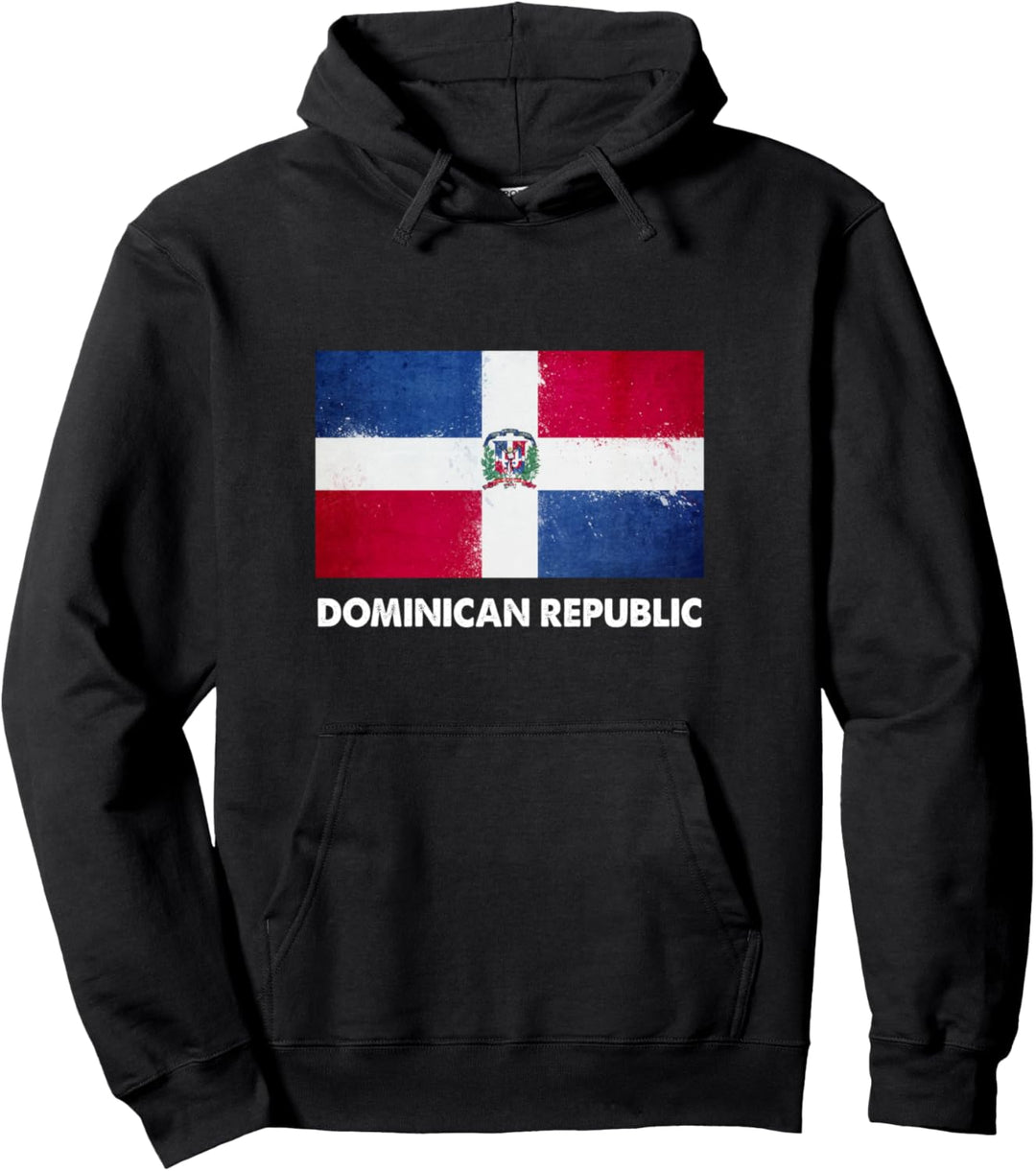 Flagge der Dominikanischen Republik Pullover Hoodie