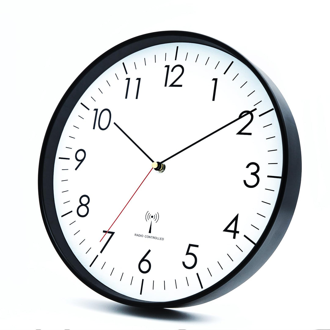 HZDHCLH Funk Wanduhr 30 cm Lautlose Wanduhr Ohne Tickgeräusche, Moderne Batteriebetriebene Uhr für Z