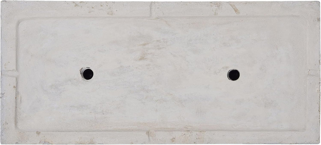 Praktischer Blumentopf 60 x 29 x 30 cm Steingemisch weiss Myra