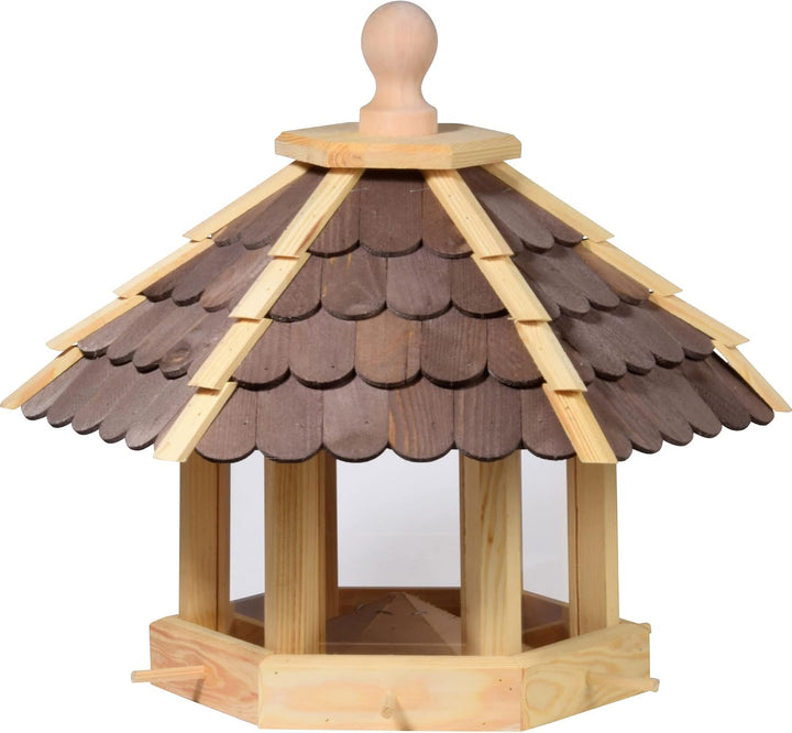 dobar® 44136e Grosse Vogelvilla - Vogelfutterhaus aus Massivholz - Vogelhaus für Ständermontage - Fu