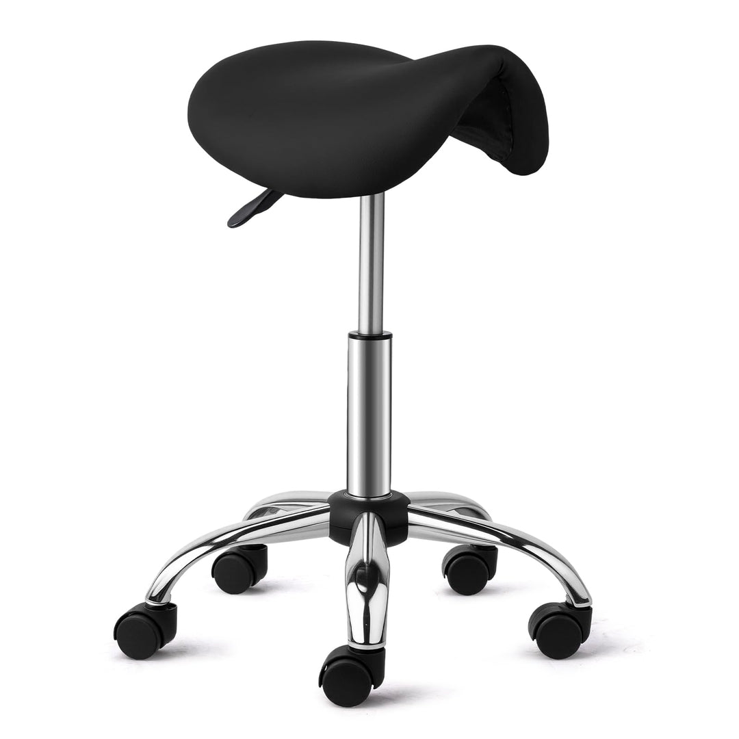 Bonnlo Sattelhocker mit Rollen 360°, Sattelhocker Höhenverstellbar 48-63cm, Rollhocker Ergonomisch 1
