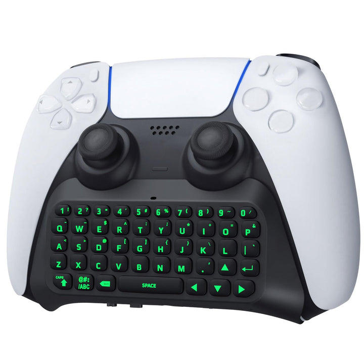 TiMOVO Grün Hinterlicht Tastatur für PS5 Controller, Kabellos Bluetooth Chatpad für PlayStation 5 Co