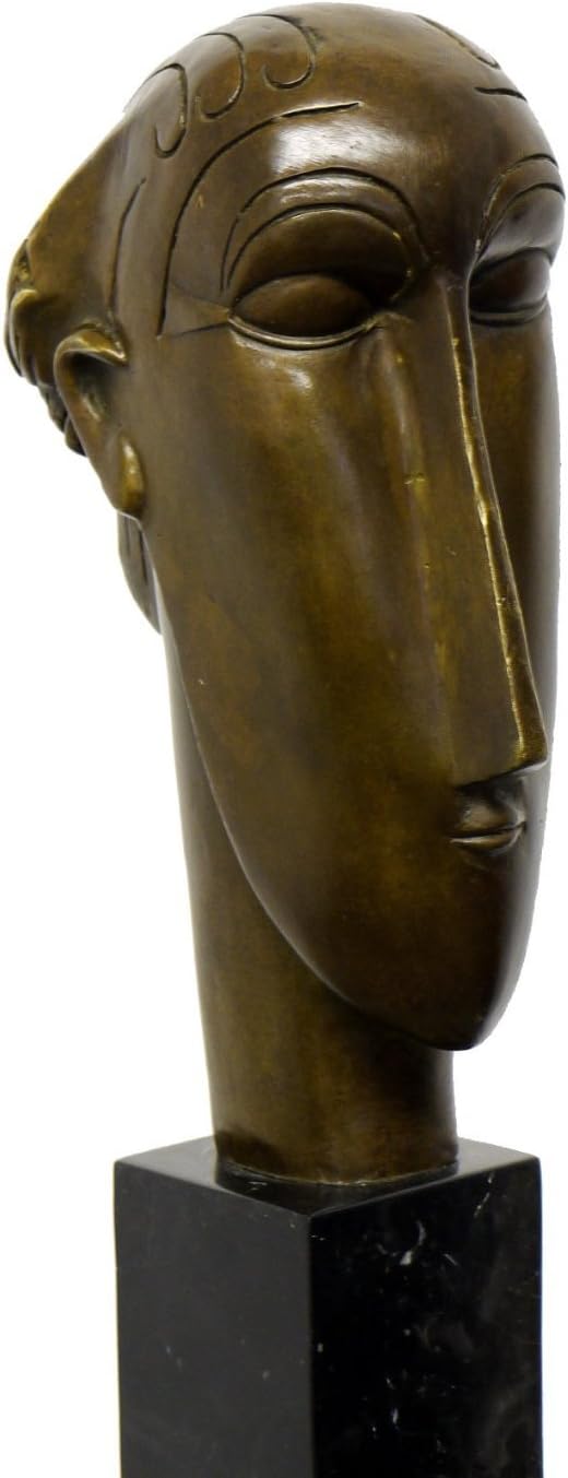 Kunst & Ambiente - Abstrakte Bronzefigur - Head of a Woman (1912) - signiert - Amedeo Modigliani - S