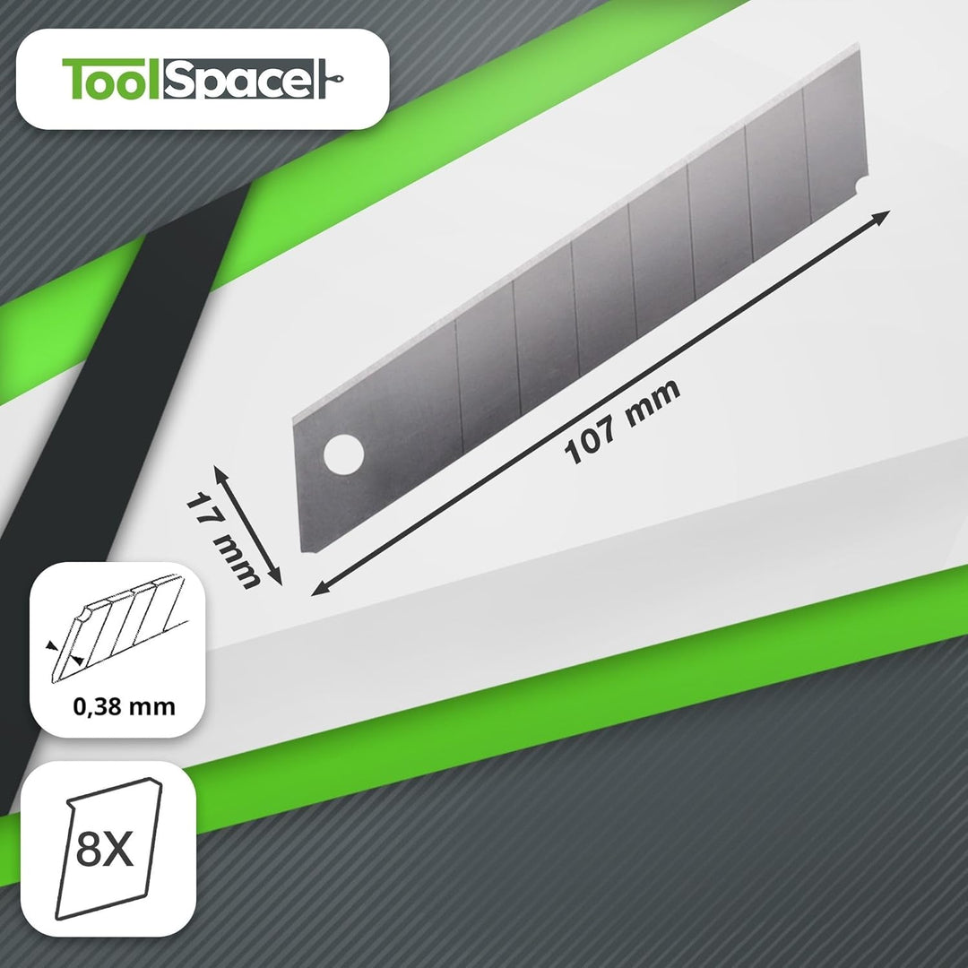 24 Stück Cuttermesser PROFI Stanleymesser Teppichmesser 18mm Gummi Griff Robuster Konstruktion Carbo