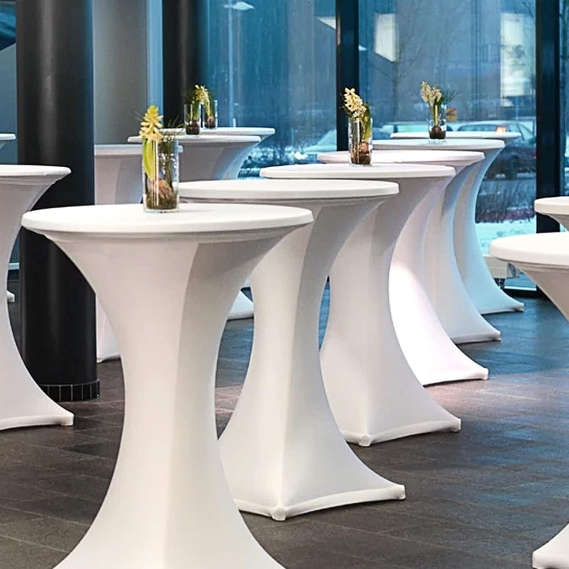 6er-Set Stretch Stehtischhusse, Tischdecke für Stehtische/Bistrotisch/Tischdurchmesser Ø 70-75cm in