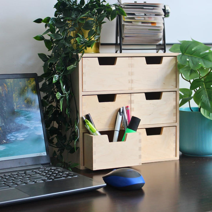 Schubladen-Box aus Holz – Elegante Minikommode für vielseitige Aufbewahrung | Premium Qualität, natü