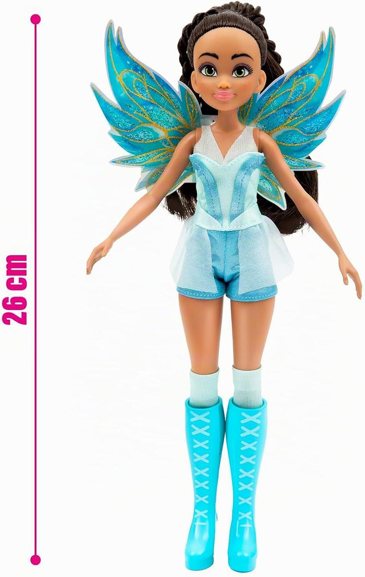 Winx Club Fairy Doll – Aisha with Glitter Wings &amp; Poseable Joints – Transformation Outfit – Removabl