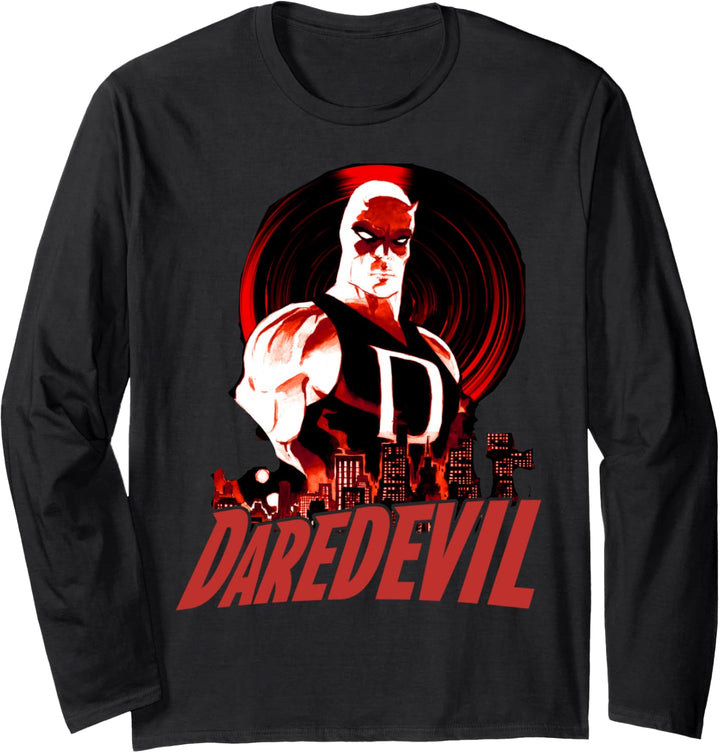 Marvel Daredevil Red Cityscape Langarmshirt