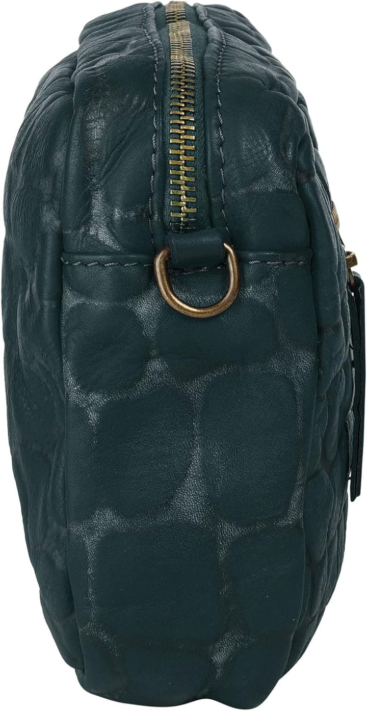 Samantha Look Umhängetasche echt Leder Damen - 021671 Blau, Blau
