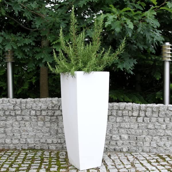 Forvega, Juno Blumentopf, Pflanzgefäss, hoher Topf ohne RegalBlumenständer, Übertopf, Asymmetrischer