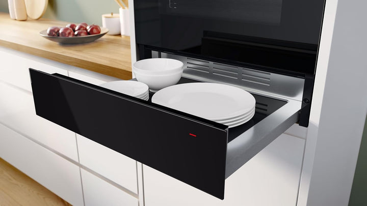 Bosch BIC7101B1, Serie 8 Wärmeschublade, 60 cm breit, 14 cm hoch, Schwarz, Warmhalten von Geschirr u