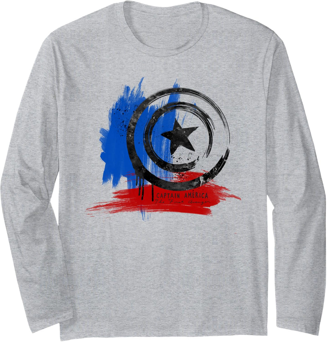 Marvel Captain America The First Avenger Brushstrokes Langarmshirt