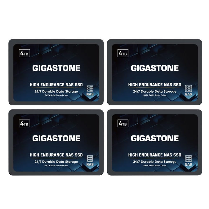Gigastone NAS SSD 4TB SSD Festplatte (4er-Pack) Hohe Dauerhaltbarkeit SSD für 24/7 Dauerbetrieb NAS-