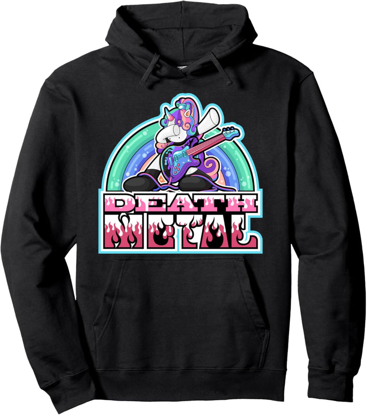 Lustige Einhorn Death Metal-Geschenke Fans Pullover Hoodie