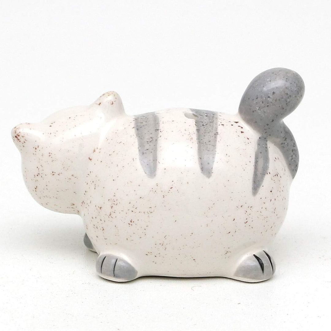 Dekohelden24 2er Set Keramik Salz-/ Pfefferstreuer/Gewürzstreuer als Katzen, Masse ca. 7 x 6 x 7 cm.