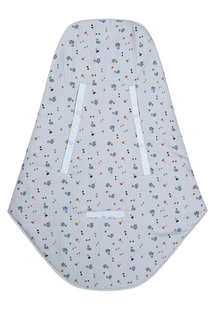 Sterntaler Einschlagdecke Dino Rexi - Einschlagdecke mit Klettverschluss - passend für Babyschale, K