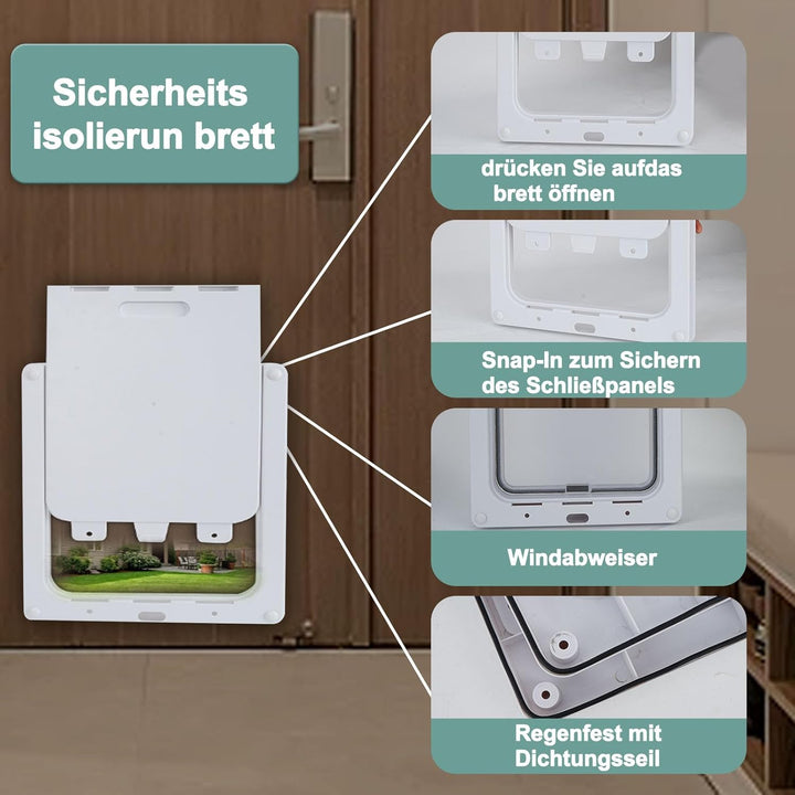Kleine Hundetür mit magnetischer Verriegelungsplatte für Haussicherheit, langlebig, wetterfest 13.5x