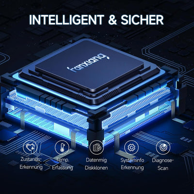 fanxiang M.2 SATA SSD 512GB 2280 Interne Festplatte mit SLC Cache, Hochgeschwindigkeits SSD M2, Lese