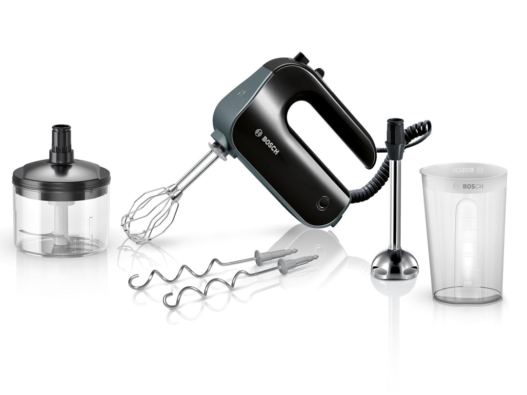 Bosch Handrührer Home Professional Styline MFQ4980B, 5 Stufen, 2 Edelstahl Rührbesen- und Knethaken,