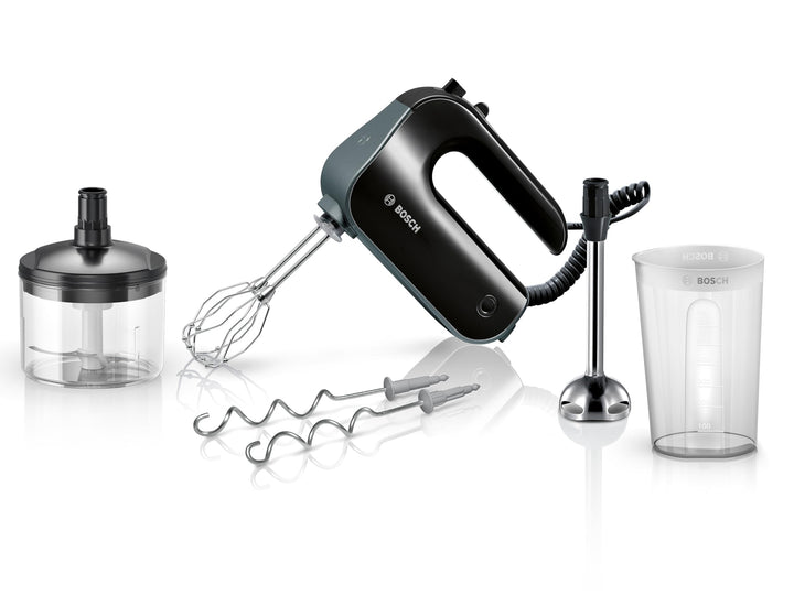 Bosch Handrührer Home Professional Styline MFQ4980B, 5 Stufen, 2 Edelstahl Rührbesen- und Knethaken,