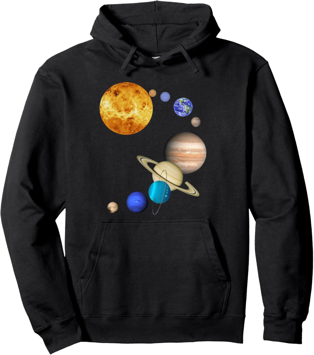 Planeten im Sonnensystem mit Pluto - Wissenschaft Pullover Hoodie