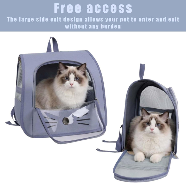 Tragbare und Faltbare Katzentasche,Atmungsaktive und Faltbare Haustier Rucksack,Katzenrucksack mit N