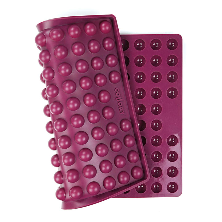 Collory® Backmatte Hundekekse für GROSSE HALBKUGEL (2cm Ø) Leckerlis, Silikon Backform, Backunterlag