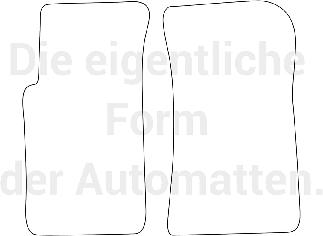 moto-MOLTICO Fussmatten Auto Velours Autoteppiche Schwarz Automatten Set 2-teilig passend für Mazda