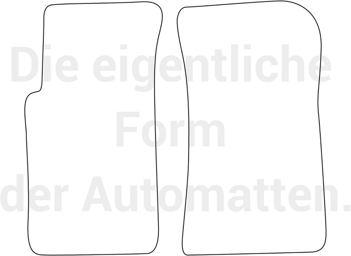 moto-MOLTICO Fussmatten Auto Velours Autoteppiche Schwarz Automatten Set 2-teilig passend für Mazda