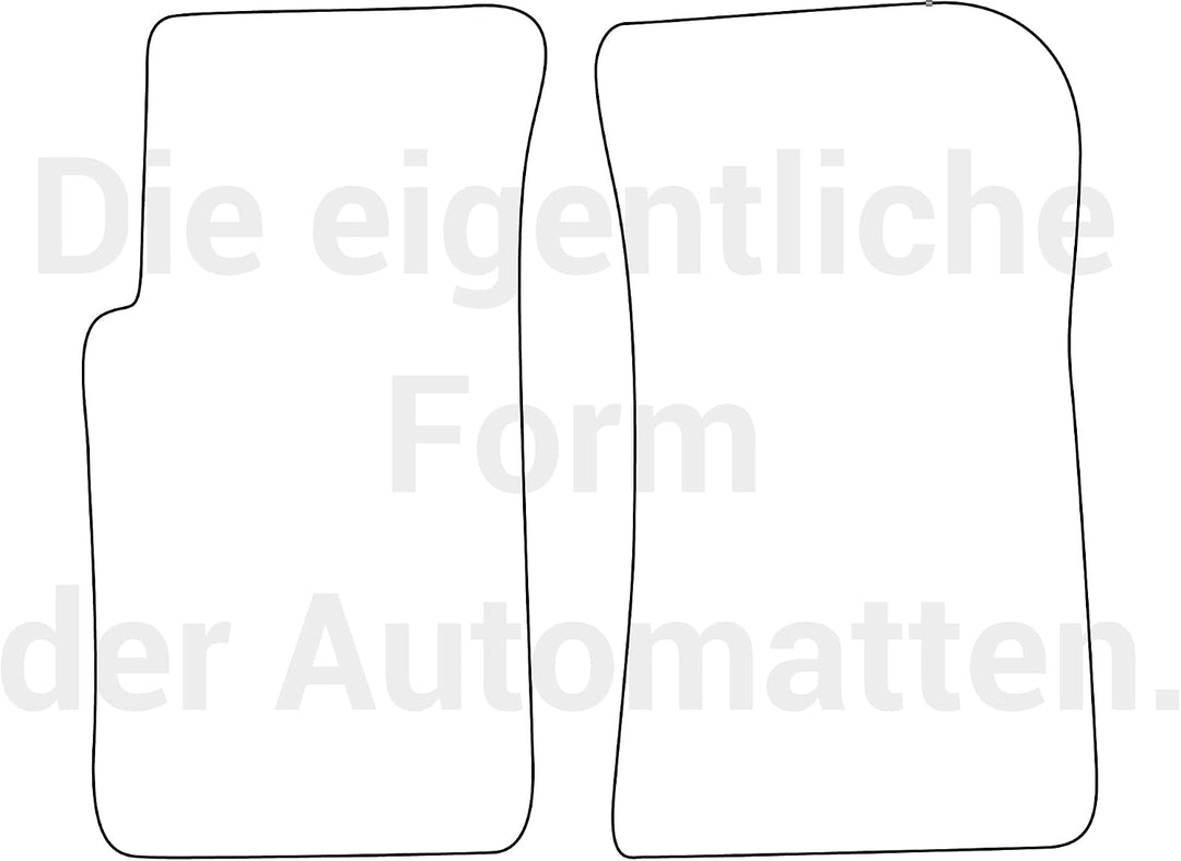 moto-MOLTICO Fussmatten Auto Velours Autoteppiche Schwarz Automatten Set 2-teilig passend für Mazda