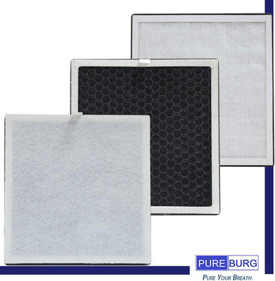 PUREBURG Ersatzfilter kompatibel mit Beurer LR 210 / LR 200 HEPA 3-in-1 Luftreiniger,H13 2er-Pack