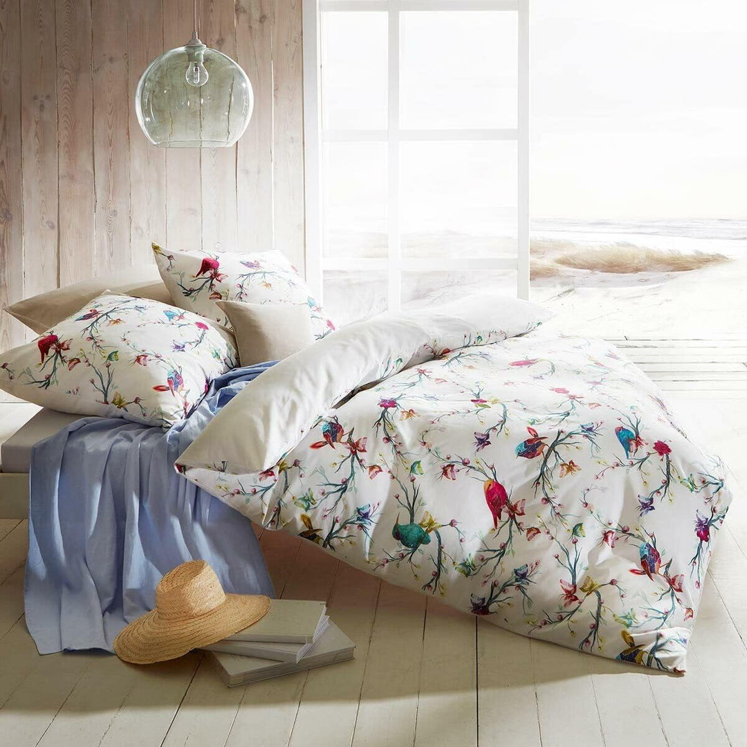 fleuresse Mako-Satin Bettwäsche Bed Art S Torquay Multicolor 1 Bettbezug 200 x 200 cm + 2 Kissenbezü