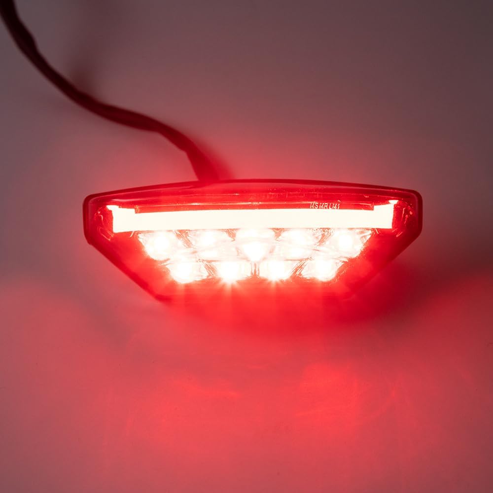 Motorrad Rücklicht LED rot Bremsleuchte hinten Kennzeichenleuchte Tagfahrlicht Universal für 12V Mot