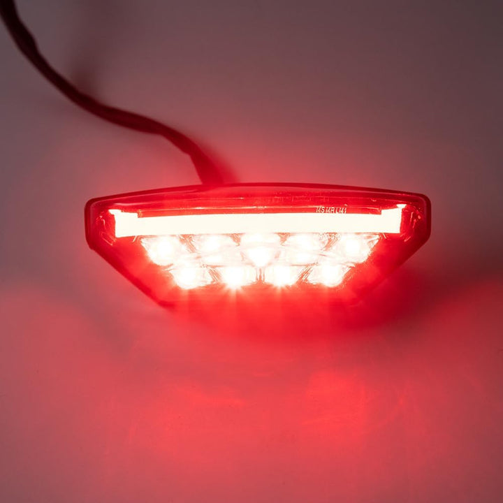 Motorrad Rücklicht LED rot Bremsleuchte hinten Kennzeichenleuchte Tagfahrlicht Universal für 12V Mot
