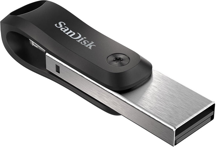 SanDisk iXpand Go Flash-Laufwerk iPhone Speicher 128 GB (iPad kompatibel, automatisches Backup, Schl