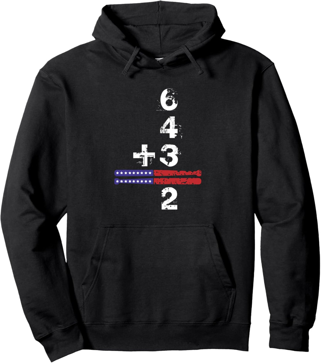6 4 3 Double Play Baseball Softball Turning Two Out Gift Pullover Hoodie