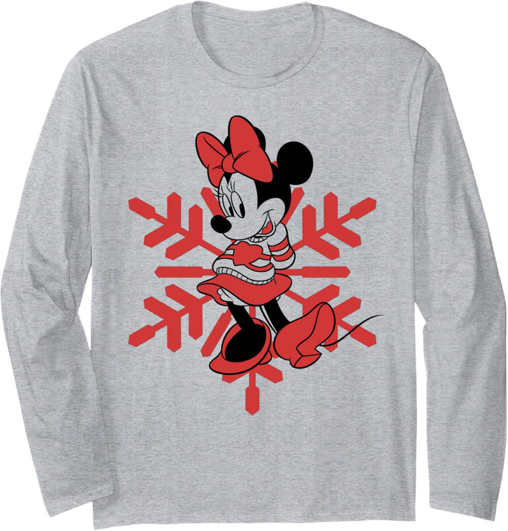 Disney Mickey And Friends Weihnachten Minnie Mouse Winter Langarmshirt