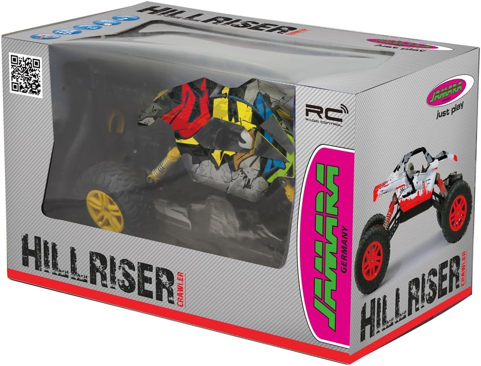 JAMARA 410053 - Hillriser 1:18 Crawler 4WD 2,4GHz - 2 Antriebsmotoren, Allrad, gefedertes Fahrwerk,