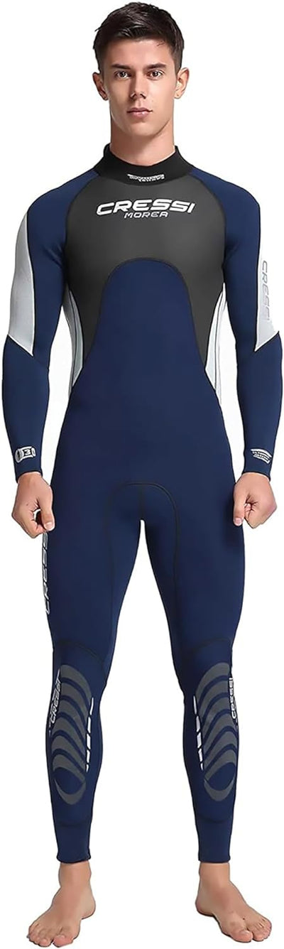 Cressi Morea Herren - Neoprenanzug 3mm für alle Wassersportarten XXL/6 Blau/Silber/Silber, XXL/6 Bla