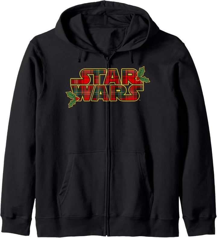 Star Wars Christmas Plaid Holly Logo Kapuzenjacke