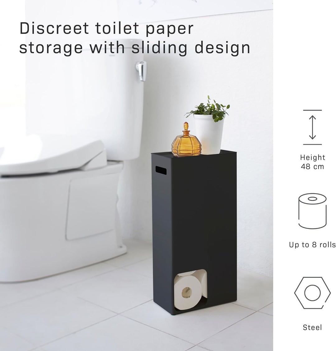 YAMAZAKI Tower Home Badezimmer Stehend Seidenpapier Toilettenpapier Aufbewahrung Ständer, Stahl, Sch